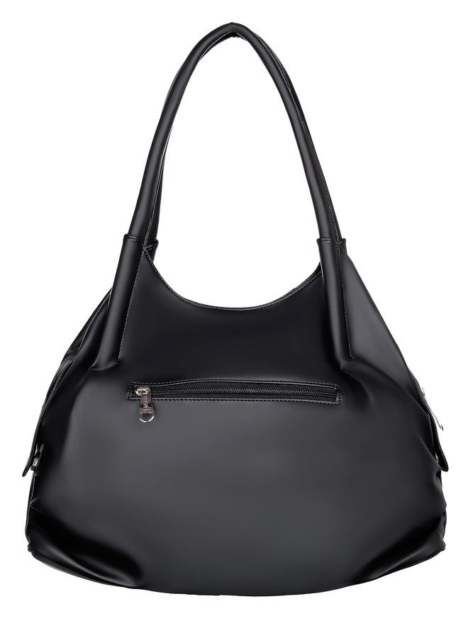 creeper Women's Handbag/Shoulder bag With 3 Zipper Pocket (Black) - Image 4